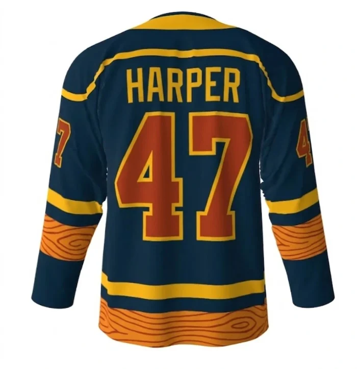 Angry Beavers Blue Hockey Jersey bqck Angry Beavers Blue Hockey Jersey bqck