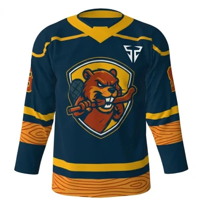 Angry Beavers Blue Hockey Jersey