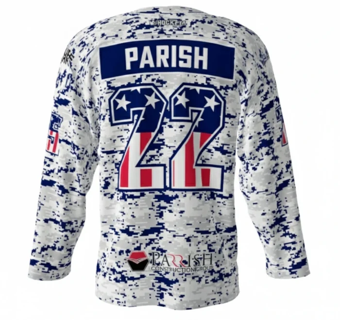 Macon Militia Hockey Jersey BACK Macon Militia Hockey Jersey BACK