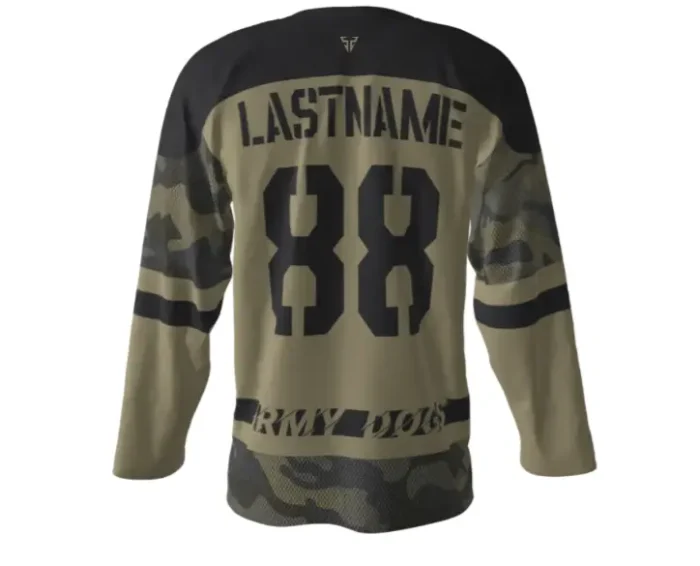 Army Dogs Hockey Jersey back Army Dogs Hockey Jersey back