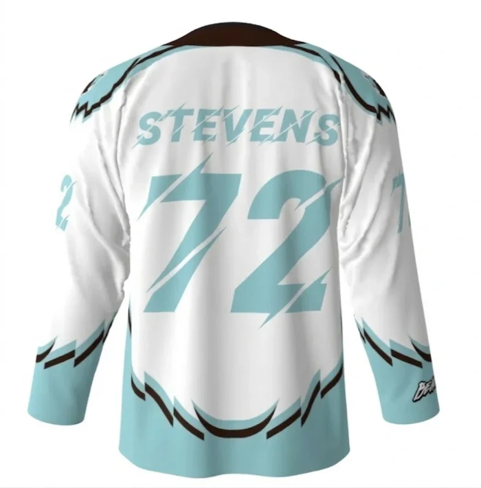 Bearsharks White Hockey Jersey back Bearsharks White Hockey Jersey back