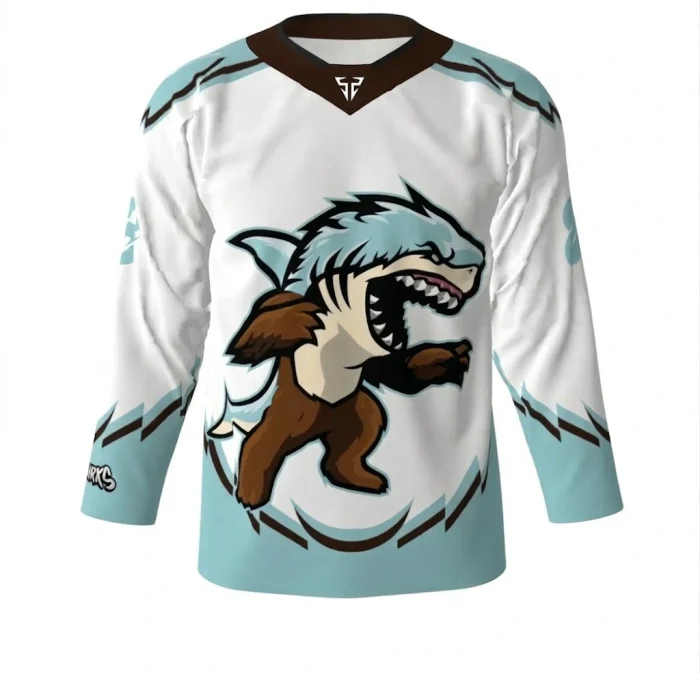 Bearsharks White Hockey Jersey