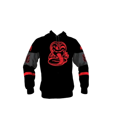 Cobra Kai Black Red Hoodie