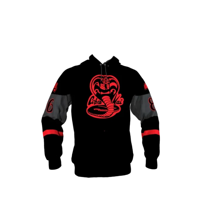 Cobra Kai Black Red Hoodie (1) Cobra Kai Black Red Hoodie