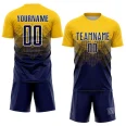 Custom Gold Navy-White Sublimation Soccer Uniform Jersey (1)