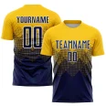 Custom Gold Navy-White Sublimation Soccer Uniform Jersey (2)
