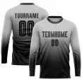 Custom Gray Black Sublimation Fade Fashion Soccer Uniform Jersey (6)
