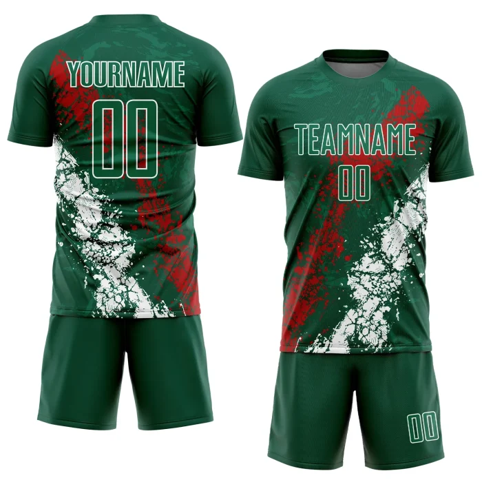 Custom Green Red-White Sublimation Mexico Soccer Uniform Jersey (1) Custom Green Red-White Sublimation Mexico Soccer Uniform Jersey (1)