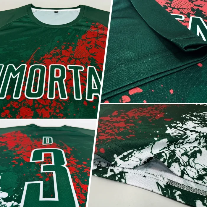 Custom Green Red-White Sublimation Mexico Soccer Uniform Jersey (2) Custom Green Red-White Sublimation Mexico Soccer Uniform Jersey (2)