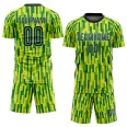 Custom Neon Green Green-Gold Sublimation Soccer Uniform Jersey (1)