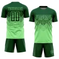 Custom Pea Green Green Sublimation Soccer Uniform Jersey (2)