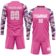 Custom Pink White-Camo Sublimation Soccer Uniform Jersey (1)