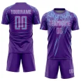Custom Purple Light Blue-Pink Sublimation Soccer Uniform Jersey (2)