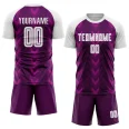Custom Purple White Sublimation Soccer Uniform Jersey (1)