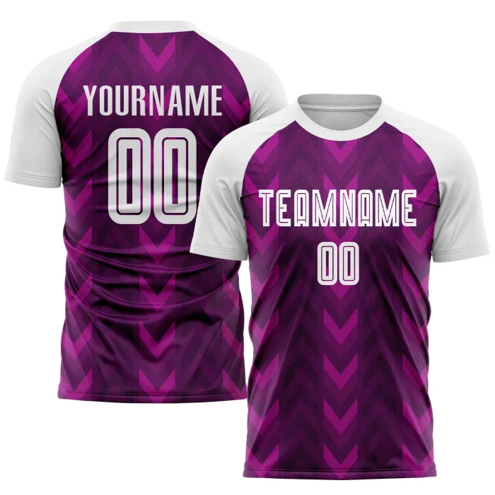 Custom Purple White Sublimation Soccer Uniform Jersey (4)