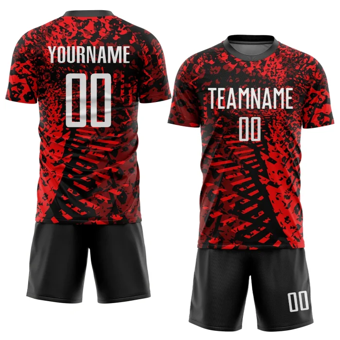 Custom Red Black-White Sublimation Soccer Uniform Jersey (1) Custom Red Black-White Sublimation Soccer Uniform Jersey (1)