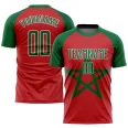 Custom Red Kelly Green-White Sublimation Moroccan Flag Soccer Uniform Jersey (4)