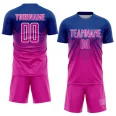 Custom Royal Deep Pink-White Sublimation Soccer Uniform Jersey (1)