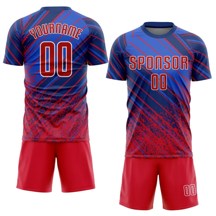 Custom Royal Red-White Sublimation Soccer Uniform Jersey (1) Custom Royal Red-White Sublimation Soccer Uniform Jersey (1)