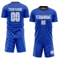 Custom Royal White-Black Sublimation Soccer Uniform Jersey (2)