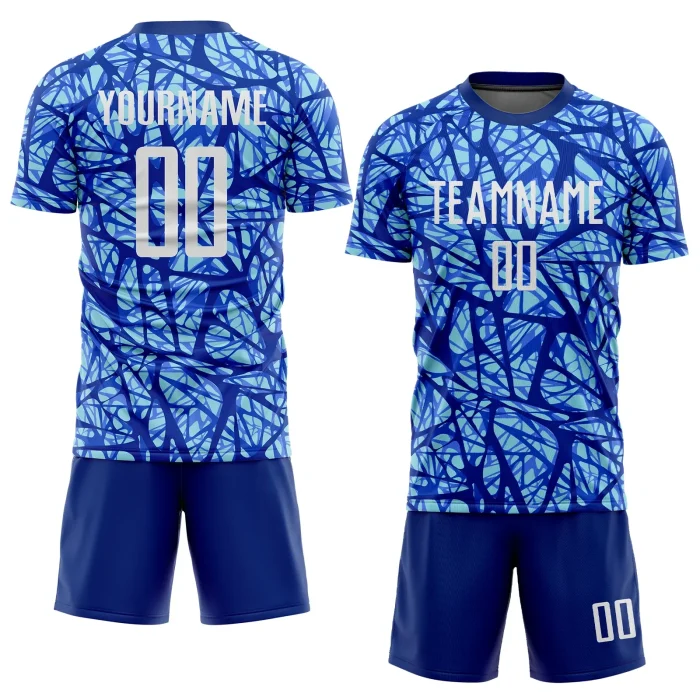 Custom Royal White-Light Blue Sublimation Soccer Uniform Jersey (1) Custom Royal White-Light Blue Sublimation Soccer Uniform Jersey (1)