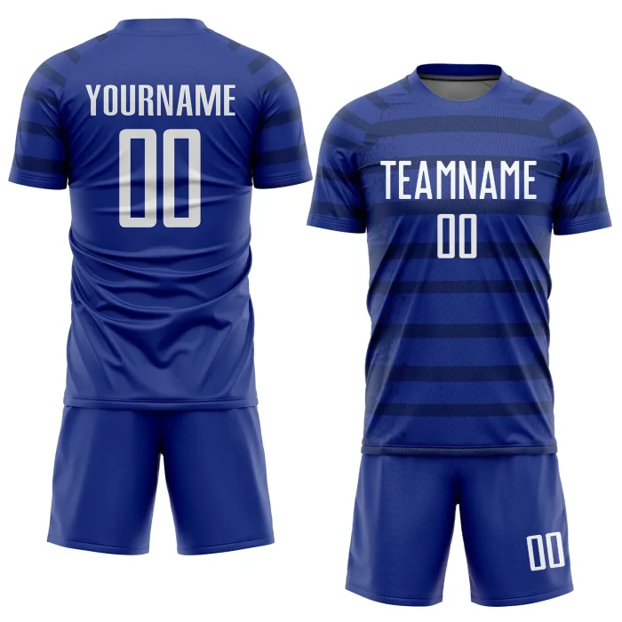 Custom Royal White-Navy Sublimation Soccer Uniform Jersey (1) Custom Royal White-Navy Sublimation Soccer Uniform Jersey (1)