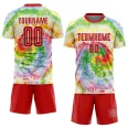 Custom Tie Dye Red-White Sublimation Soccer Uniform Jersey (1)