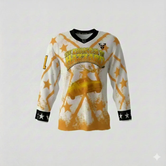 Dekes Of Hazard White Hockey Jersey