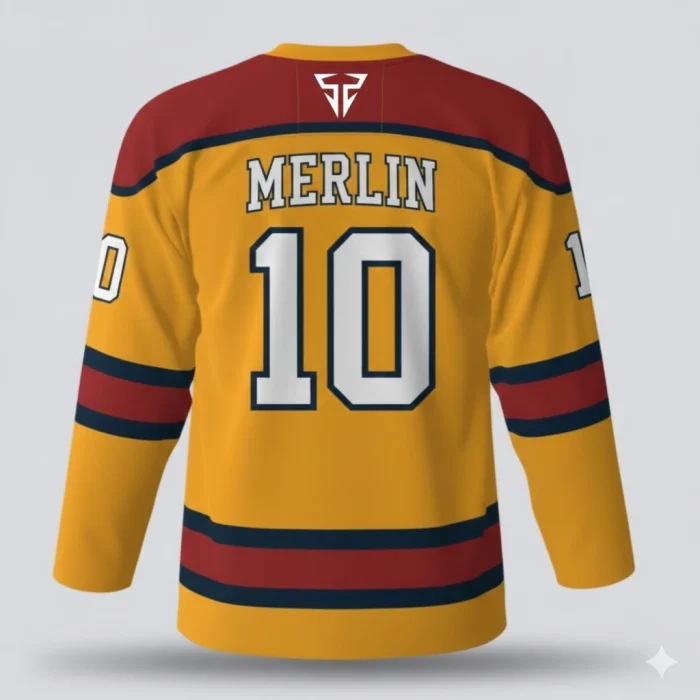Dishin Magicians Gold Hockey Jersey back Dishin Magicians Gold Hockey Jersey back