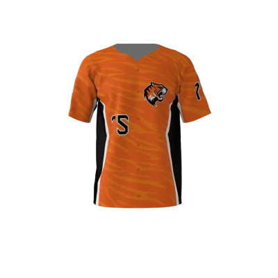 Front Tigers Orange Baseball Jersey