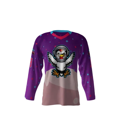 Front View Astro Chickens Hockey Jersey