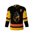 Front View Fenrir’s Wrath Black Hockey Jersey