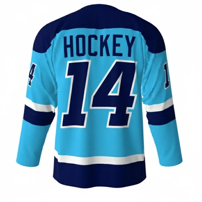 Ice Dragons Blue Hockey Jersey back Ice Dragons Blue Hockey Jersey back