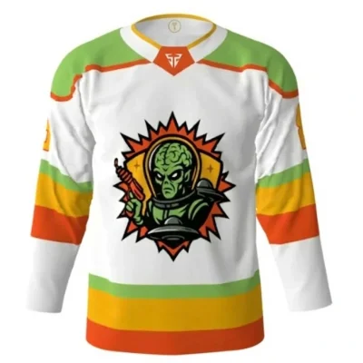 Invasion White Hockey Jersey