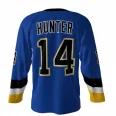 Jagr Bombs Retro Blue Hockey Jersey back
