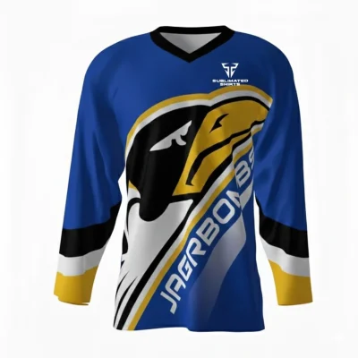 Jagr Bombs Retro Blue Hockey Jersey