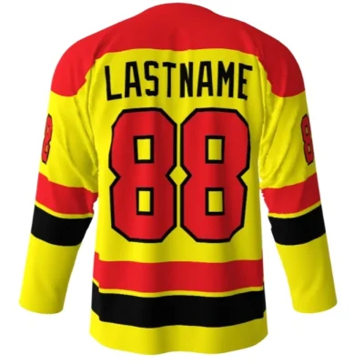 Killer Clowns Yellow Hockey Jersey back