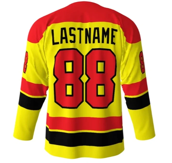 Killer Clowns Yellow Hockey Jersey back Killer Clowns Yellow Hockey Jersey back