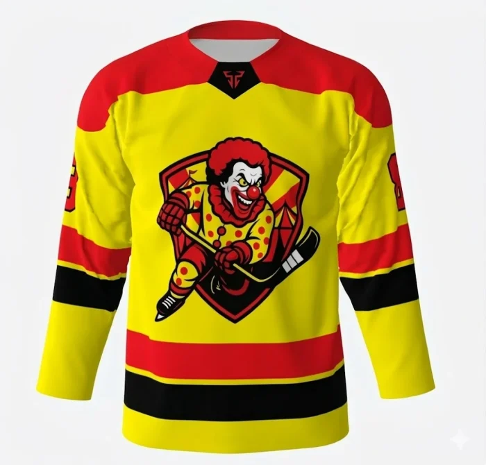 Killer Clowns Yellow Hockey Jersey