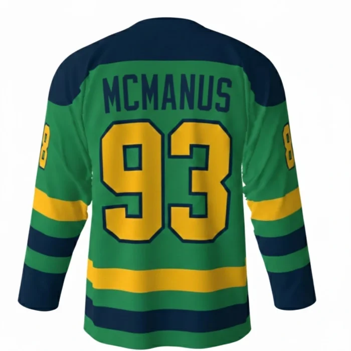 Lucky Puckers Green Hockey Jersey BACK Lucky Puckers Green Hockey Jersey BACK