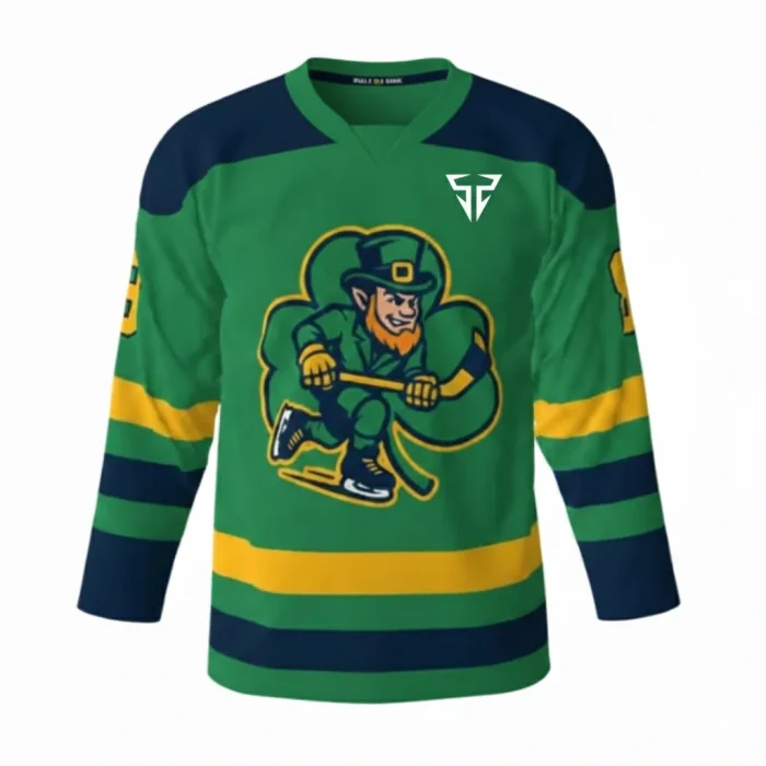 Lucky Puckers Green Hockey Jersey