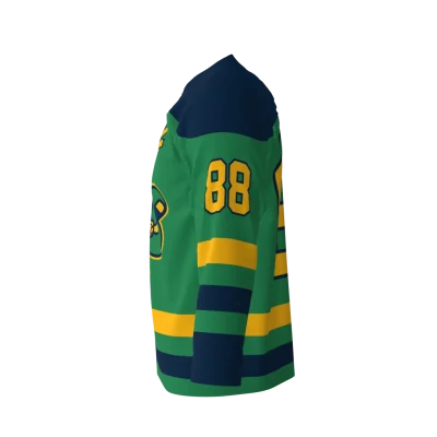 Lucky Puckers Green Hockey Jersey left view