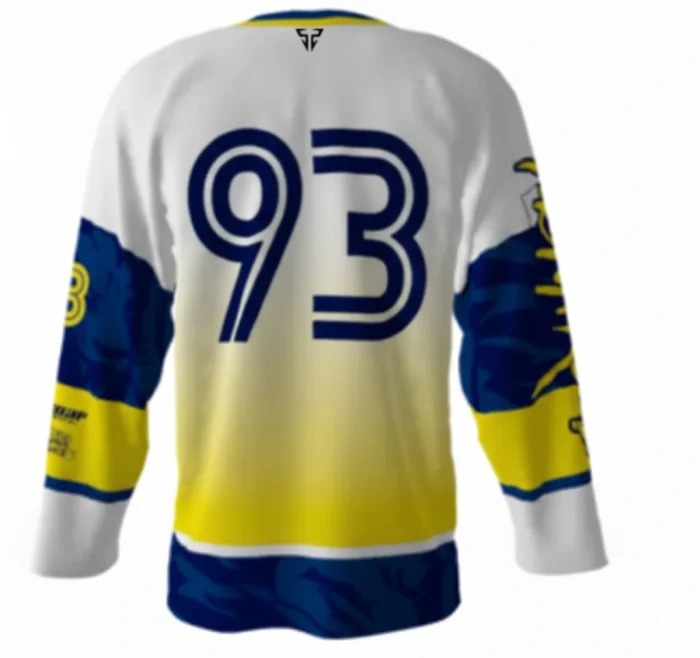 Monarchs White Hockey Jersey BACK Monarchs White Hockey Jersey BACK