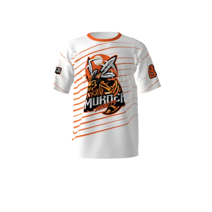 Murder Hornets White Orange Softball Jersey Murder Hornets White Orange Softball Jersey