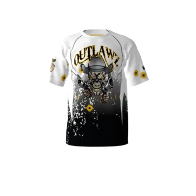 Outlawz White Black Softball Jersey