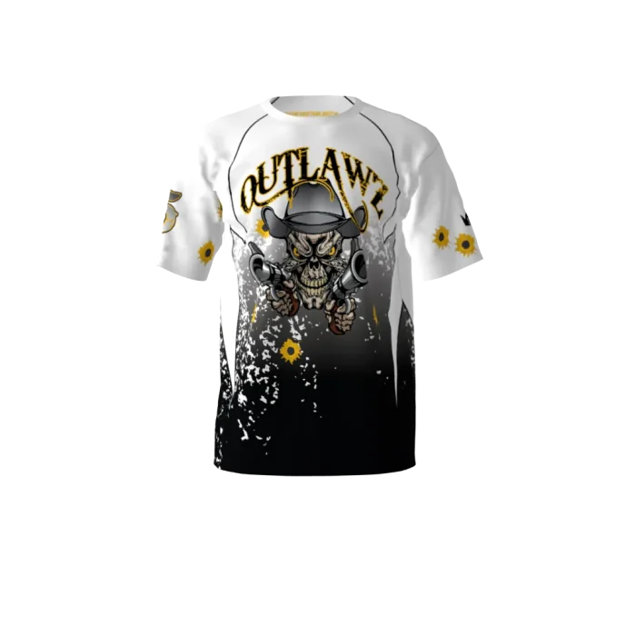 Outlawz White Black Softball Jersey