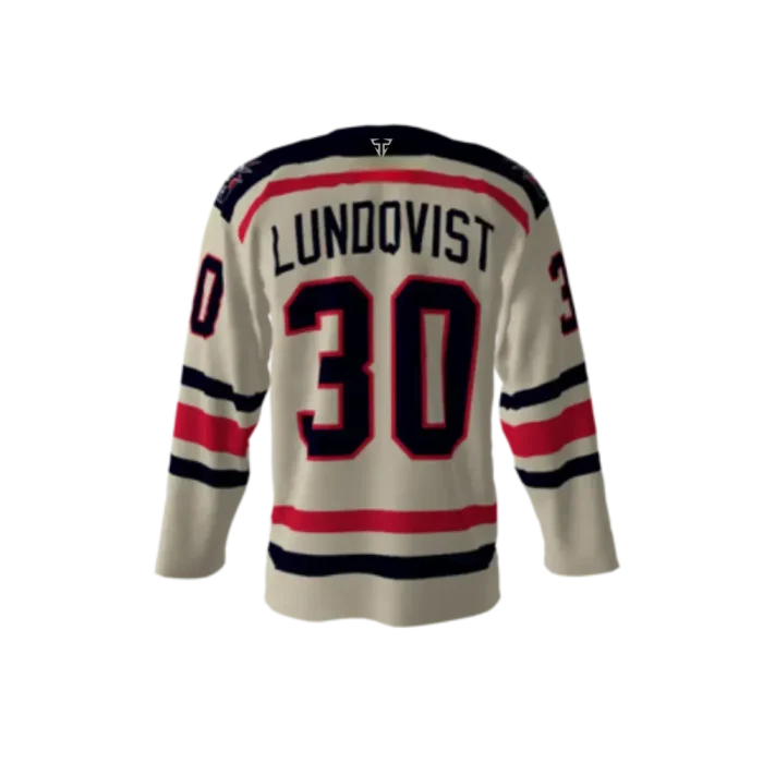 Rho Cream Hockey Jersey back Rho Cream Hockey Jersey back