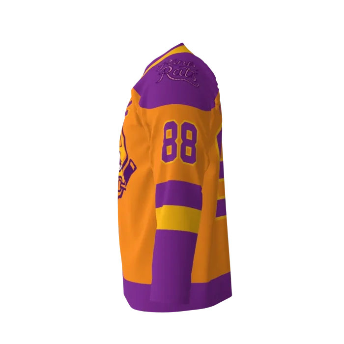 Rink Rats Orange Hockey Jersey (2) Rink Rats Orange Hockey Jersey (2)