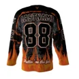 Slapshotz Flames Hockey Jersey back