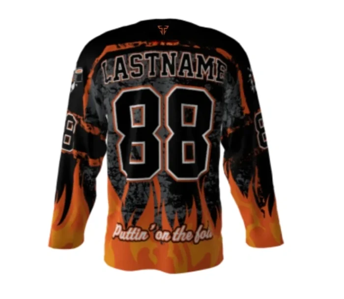 Slapshotz Flames Hockey Jersey back Slapshotz Flames Hockey Jersey back